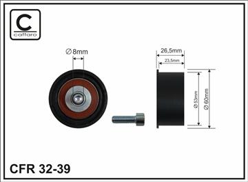 [32-39] 53x8x23,5 Ролик паска приводного Opel Astra 1.6 16V 93-
