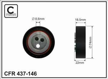 [437-146] 74x8,5x18 Ролик паска приводного Fiat Ducato 2.3Jtd 02-