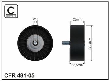 [481-05] 80x10x28 Ролик паска приводного BMW 2.0i-3.5i