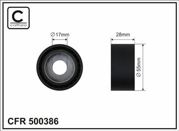 [500386] 55x17x28 Ролик паска приводного VAG 3.0TDi 15-