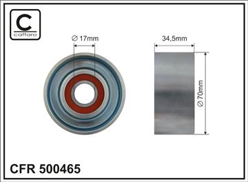 [500465] 70x17x34.5 Ролик паска приводного Nissan Teana 2.8 07-15 / Murano 3.5 07-15