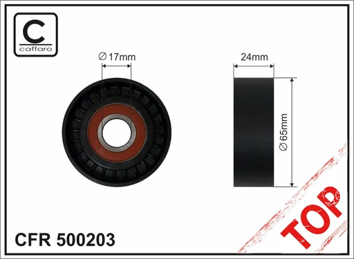 [500203] 65x17x24 Ролик паска приводного Ford 1,0ECOBOOST 13-