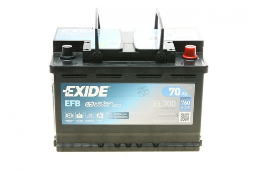 [EL700] Аккумуляторная батарея 70Ah/760A (278x175x190/+R/B13) (Start-Stop EFB)