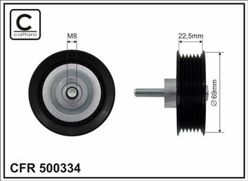 [500334] 69x8x22.5 Ролик паска приводного Land Rover /Range Rover Evoque 2.0 11-