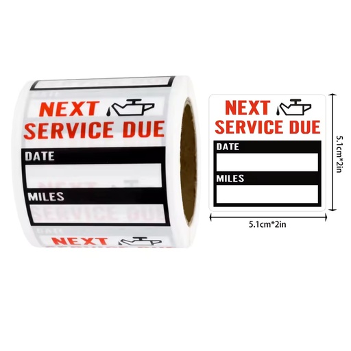 [Label Next servise] Наклейка на вікно автомобіля прозора наклейка з нагадуванням про заміну оливи 