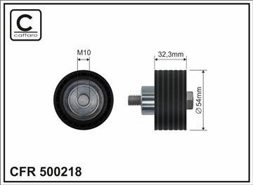 [500218] Ролик проміжний ремня ГРМ Opel Vivaro A, Renault Avantime/Clio II/III/Espace III/IV/Grand Scenic II/Laguna/I/II/III/Megane CC/I/Trafic 1.8/2.0 04.98-   54x10x32,3