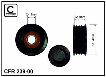 [239-00] 64x17x22,5 Ролик паска приводного Chery Elara