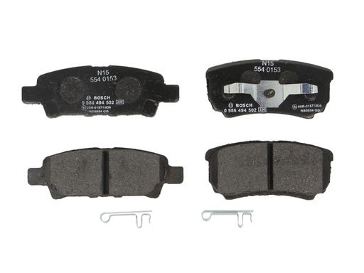 [0 986 494 502] Колодки тормозные (задние) Mitsubishi Lancer 03-/Jeep Compass/Patriot/Dodge Avenger 06-