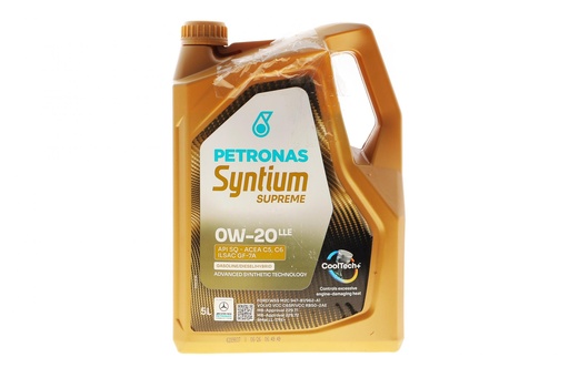 [DSC71224M12EU] Олива 0W20 SYNTIUM SUPREME LLE (5L) (MB 229.71/MB 229.72/LL-17FE+) (API SQ (ILSAC GF-7A/ACEA C5/C6) незначне пошкодження