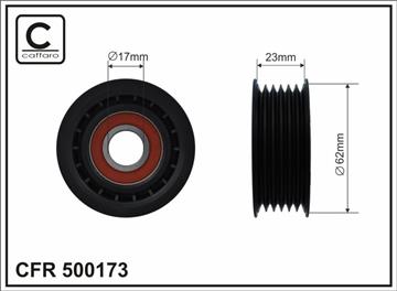 [500173] 60x17x23 Ролик паска приводного Volvo: S60 II, S80 II, V40, V60 I, V70 III