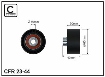 [2344] Ролик проміжний ремня ГРМ Citroen Berlingo/C1/C4 I/C5/I/Evasion/Jumpy/Xsara/Picasso, Fiat Scudo/Ulysse, Lancia Zeta, Peugeot 206/SW/306/307/SW 1.9D/2.0D 06.96   60x10x30