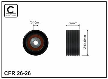[2626] Ролик проміжний ремня ГРМ Dacia Duster/Logan/II/MCV/Sandero, Nissan Kubistar, Renault Clio/II/III/Fluence/Grand Scenic II/III 1.4-1.6LPG 11.97-   54x10x32