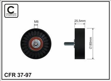 [3797] Ролик натяжного механізму поліклинового ремня Mercedes 190 W201 2.3/2.5 04.84-08.93   80x8x25