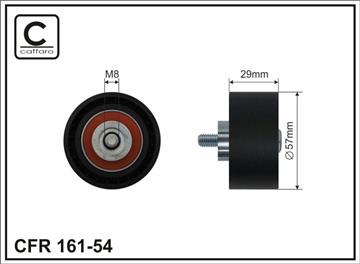 [16154] Ролик проміжний ремня ГРМ Alfa Romeo 145/146/147/155/156/166/GT/GTV, Fiat Brava/Bravo I/Marea/Punto/Stilo 1.4-2.0 03.95-03.12   57x8x29