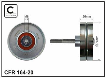[16420] Ролик проміжний поліклинового ремня Volvo 850/S70/80 I/V70 I/II 2.5D 08.95-07.06   76x8x26
