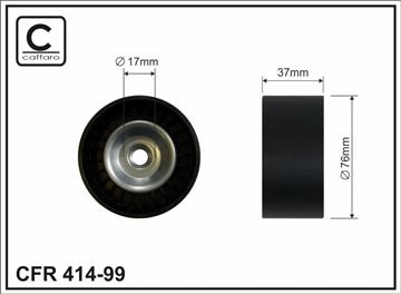 [41499] Ролик натяжного механізму поліклинового ремня Acura TSX, Honda Accord VII/Civic VIII/CR-V II/III/IV/Element/FR-V/Stepwgn/Stream 2.0/2.4 10.00-   76x17x37