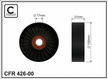 [42600] Ролик натяжного механізму поліклинового ремня Lexus GS/IS I/Sportcross, Toyota Supra 3.0/4.0 01.93-10.05   100x17x31