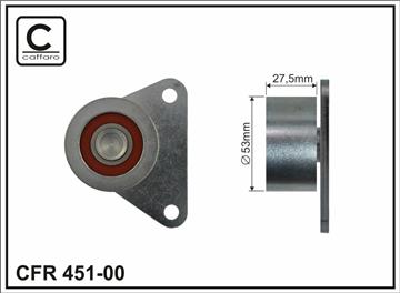 [45100] Натяжний механізм ремня ГРМ Ford Focus II/Kuga I/Mondeo IV/S-Max, Renault Laguna I/Safrane II, Volvo 850/960/II/C30/C70 I/II/S40 I/II/S60 I/S70/S80 I/V40 1.6-2.9 08.90-   53x18x27