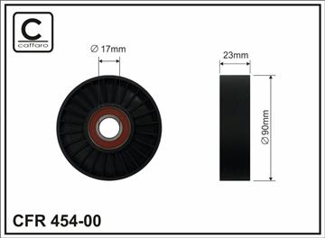 [45400] Ролик натяжного механізму поліклинового ремня Saab 9-3/9-5 2.0-3.0 09.97-12.09   90x17x23