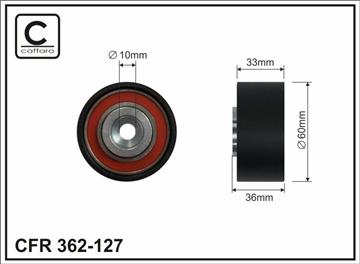 [362127] Ролик проміжний ремня ГРМ Ford Probe II, Mazda 323 F V/626 IV/MX-3/MX-6/Xedos 6/9 1.8-2.5 01.92-09.02   60x10x33