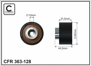 [363128] Ролик проміжний ремня ГРМ Ford Probe II, Mazda 323 F V/626 IV/MX-3/MX-6/Xedos 6/9 1.8-2.5 01.92-09.02   60x10x33