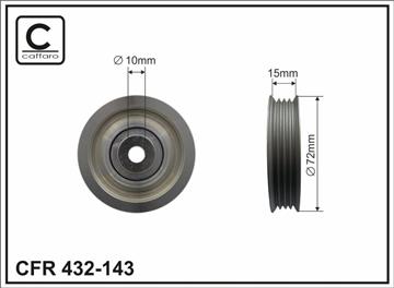 [432143] Ролик проміжний поліклинового ремня Honda Accord VI/Civic V/VI/CRX III/Logo, Subaru Forester/Impreza/Legacy II/III/IV/Outback 1.3-2.5 10.91-12.09   72x10x15