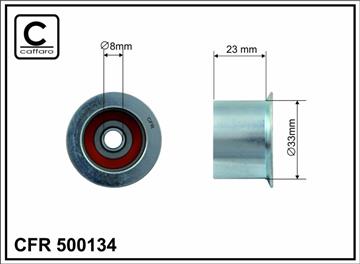 [500134] Ролик проміжний ремня ГРМ BMW 3 E30/E36/5 E34 1.6/1.8 06.87-06.94   33x8x23