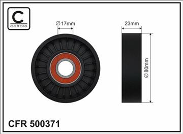 [500371] Ролик натяжного механізму поліклинового ремня Mitsubishi HA1W MMC 3B20   80x17x24