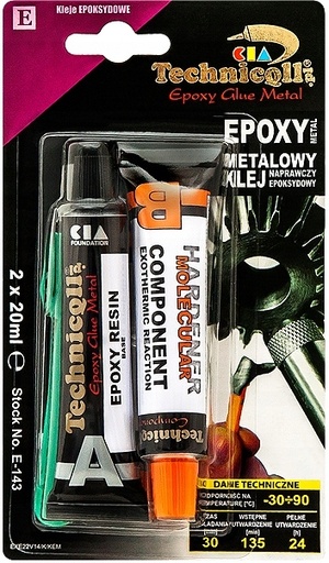 [E143] Technicqll E-143 Клей епоксидний металевий 2x20ml тюбик