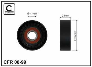 [31000] Ролик натяжного механізму поліклинового ремня Hyundai Accent III/IV/Elantra IV/VI/Getz/I10 I/I20 I/II/I30/I40 I/CW/IX20/Matrix/ Tucson, Kia Carens III 1.1D-1.7D 12.04-   65x17x23