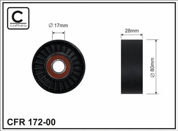 [17200] Ролик проміжний поліклинового ремня BMW 5 E39/X5 E53 3.5/4.4/4.6 03.96-12.03   80x17x28