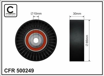 [500249] Ролик проміжний поліклинового ремня Subaru Forester/Impreza/Legacy IV/V/Outback/XV 2.0D 02.08-   85x10x30